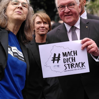 Mach Dich strack Sandra Bürger, Elke Büdenbender, Frank-Walter Steinmeier