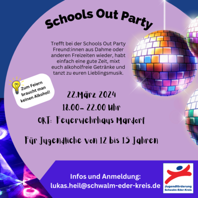 Beschreibungsfoto zur Schools Out Party