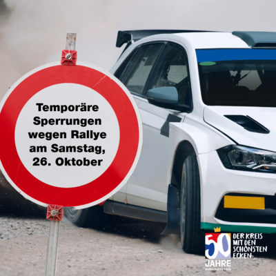 Symbolfoto zur Pressemeldung "Temporäre Sperrungen wegen Rallye"